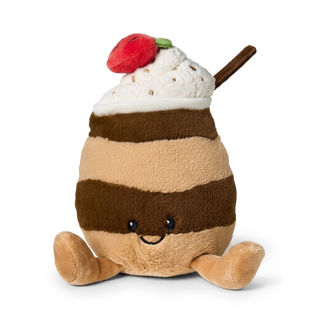 Cute Chocolate Pudding Dessert Plush Toy