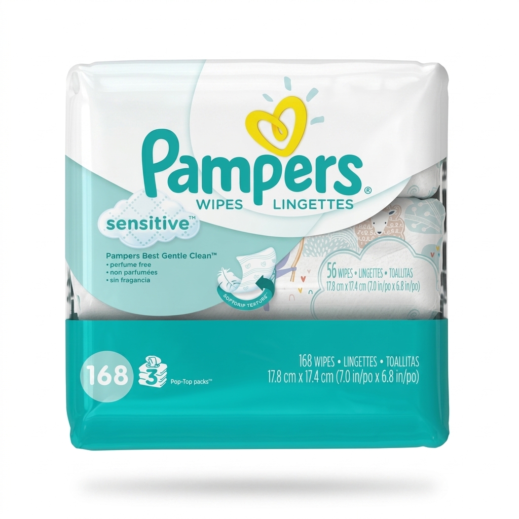 Pampers Sensitive Baby Wipes 168 Count