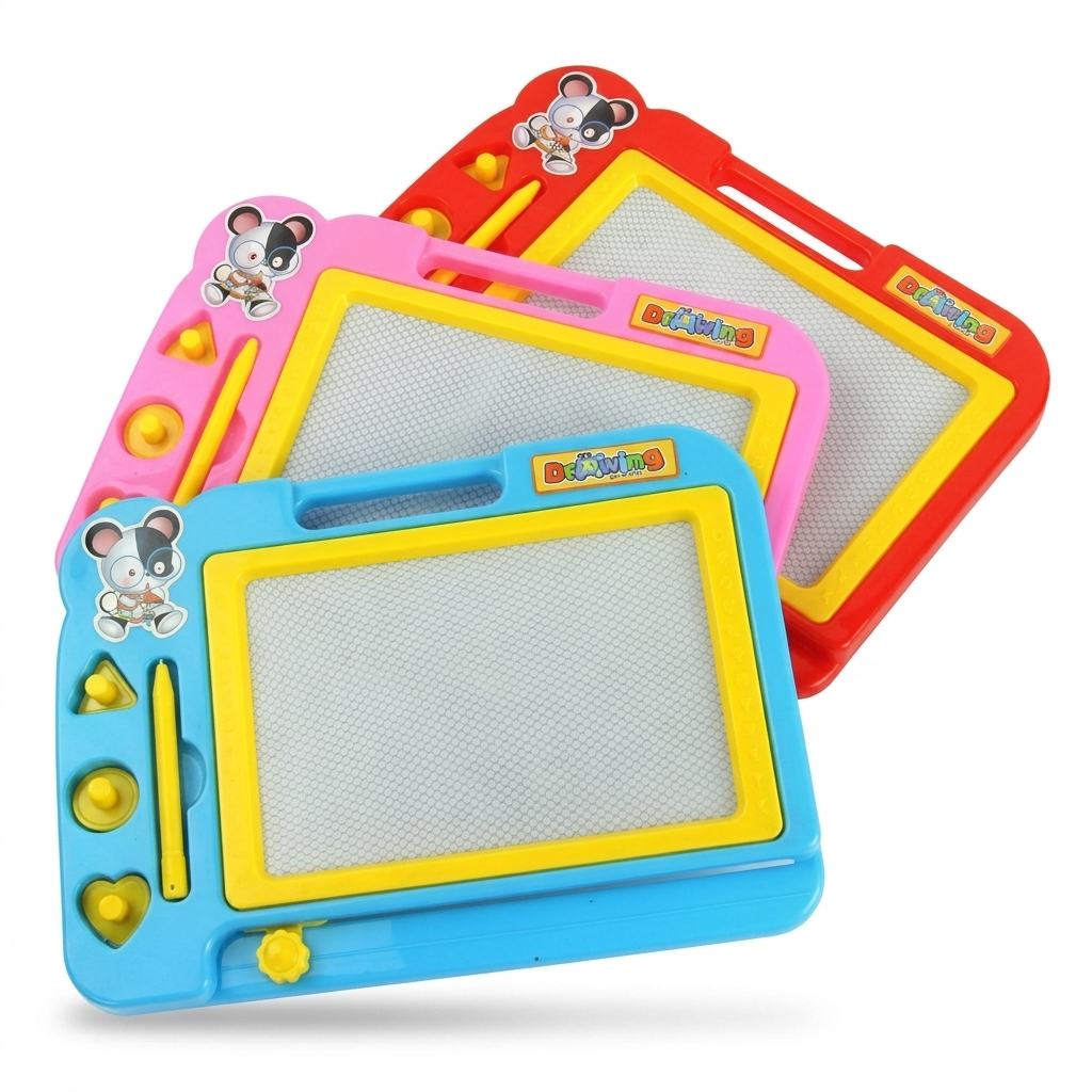 Kids Magnetic Drawing Board Set with Stamps