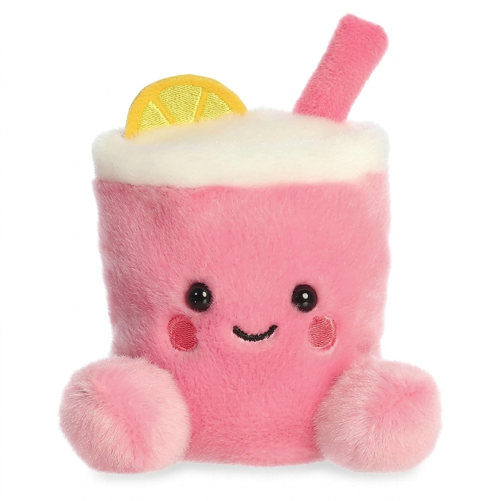 Cute Pink Lemonade Drink Plush Toy