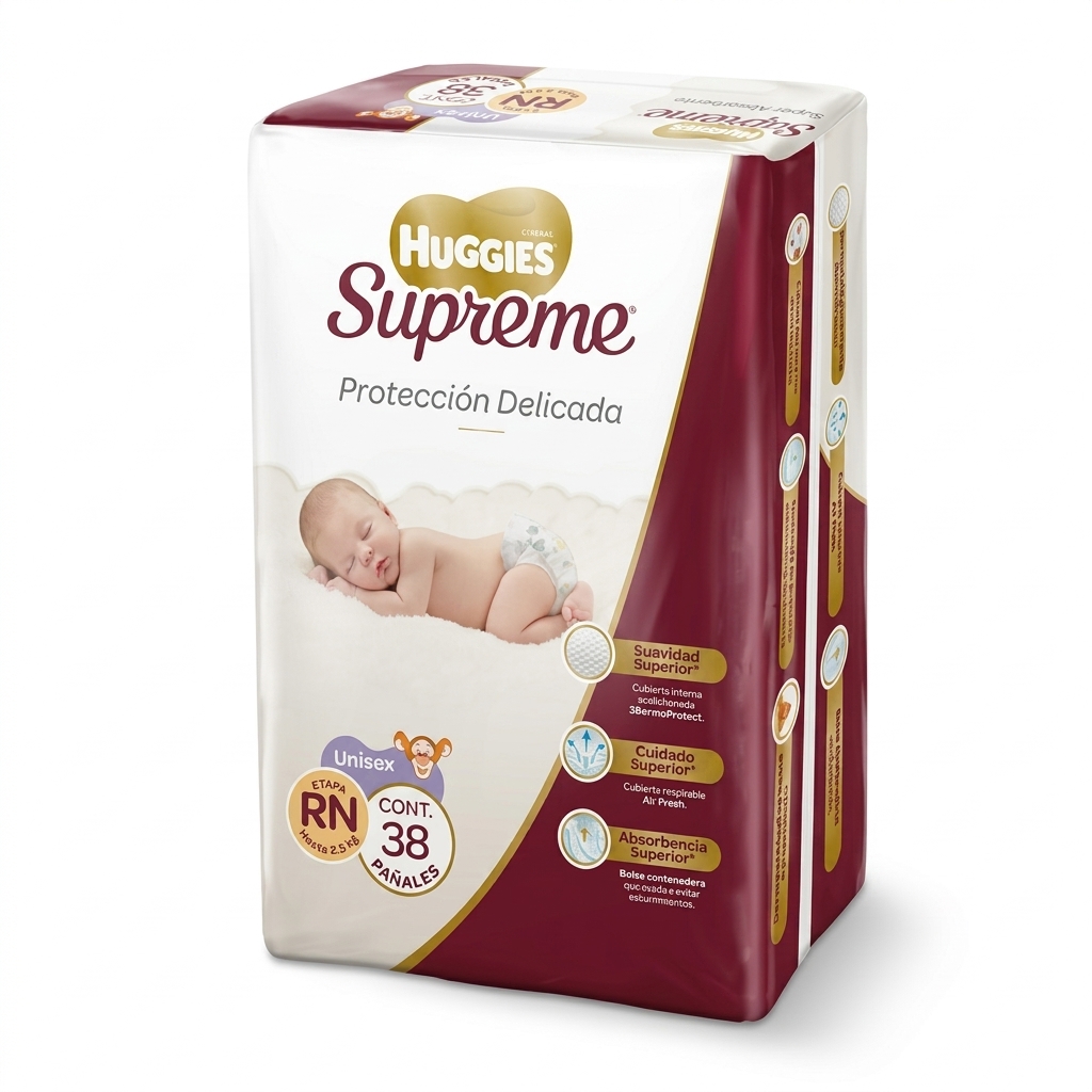 Huggies Supreme Newborn Diapers RN 38 Count
