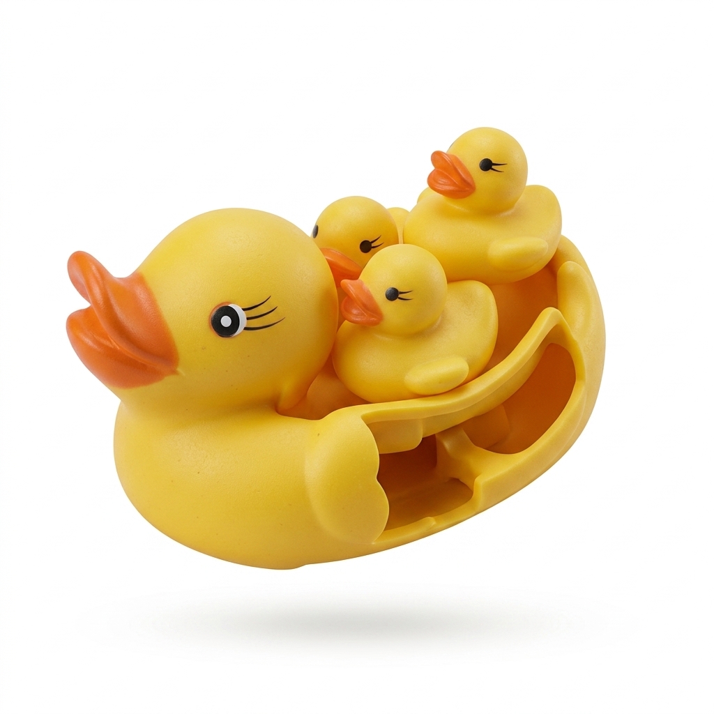 Rubber Duck Family Bath Toy Set for Kids