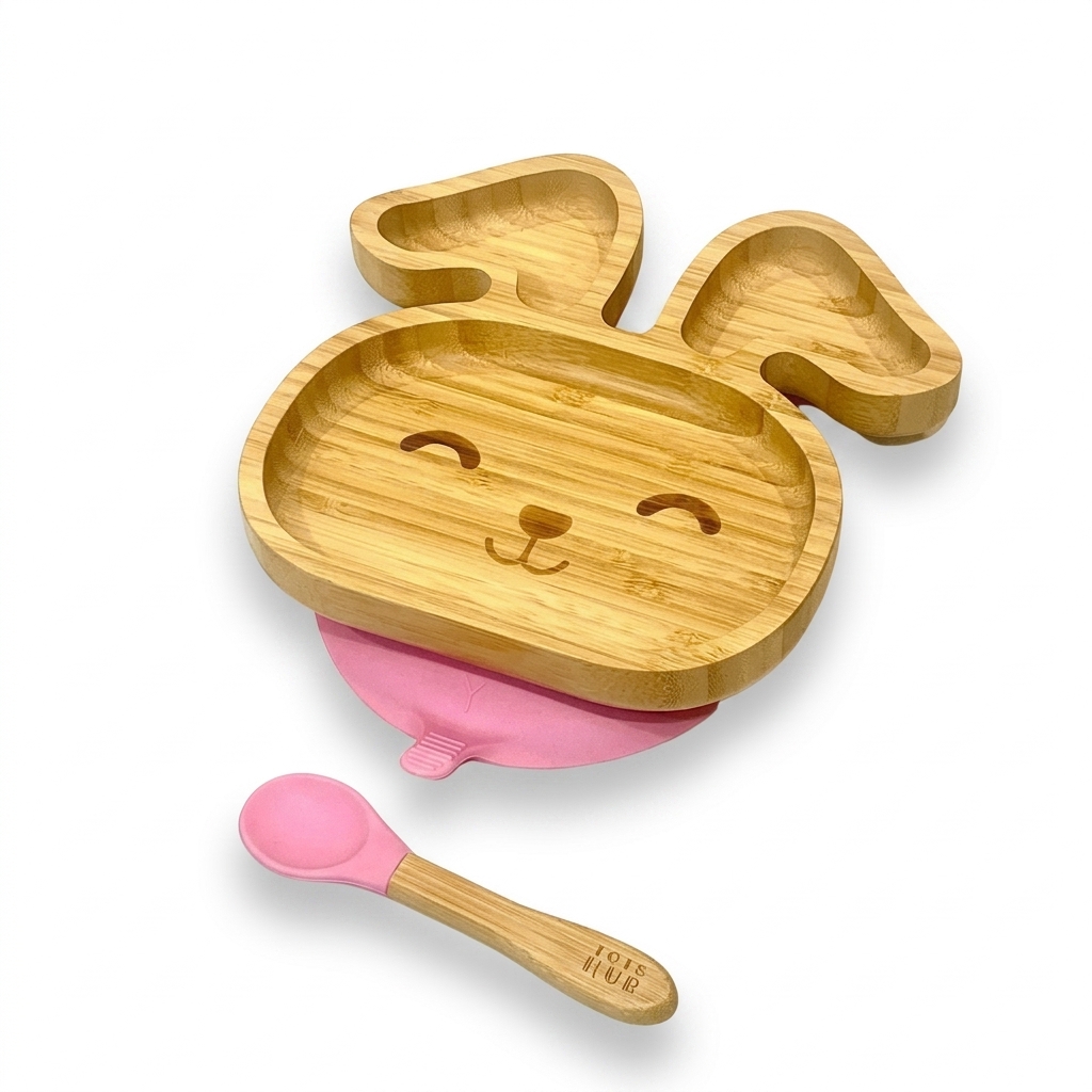 Bunny Bamboo Suction Plate & Spoon