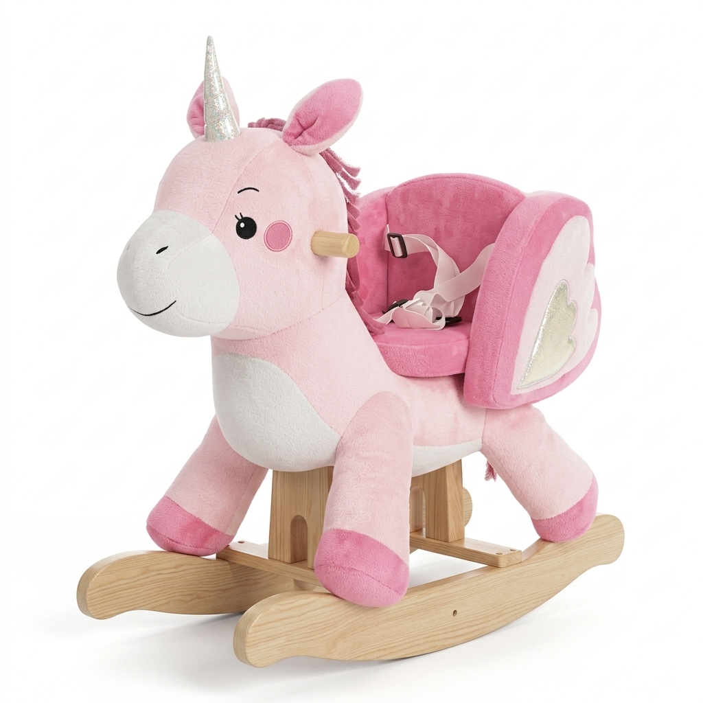Pink Unicorn Rocking Horse Toy for Kids
