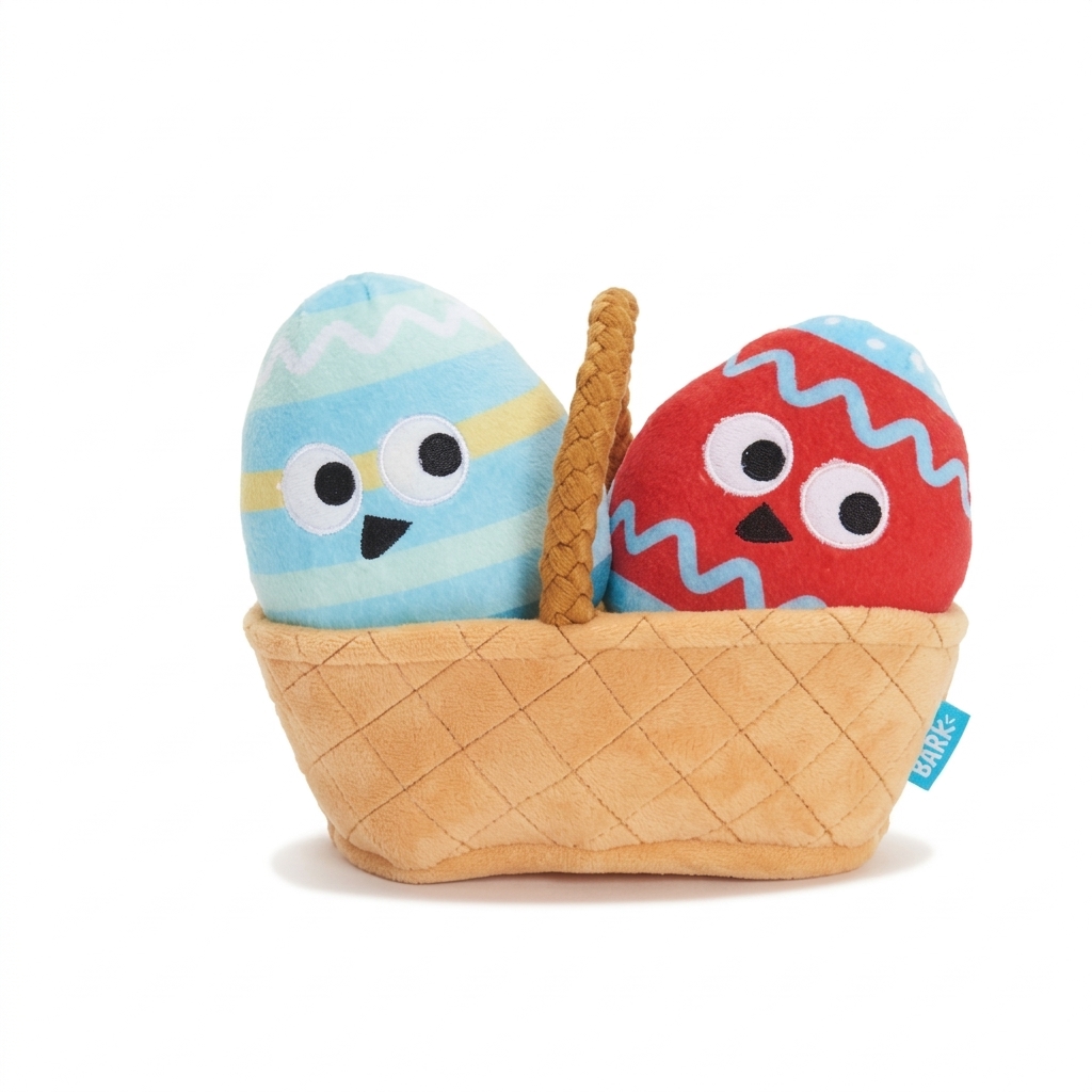 Bark Easter Egg Basket Plush Dog Toy