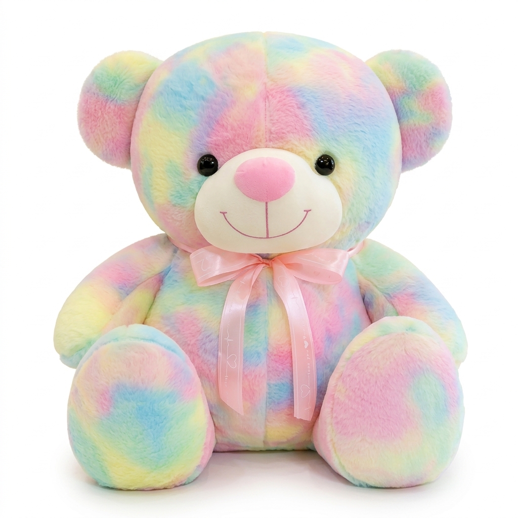 Rainbow Tie-Dye Plush Teddy Bear