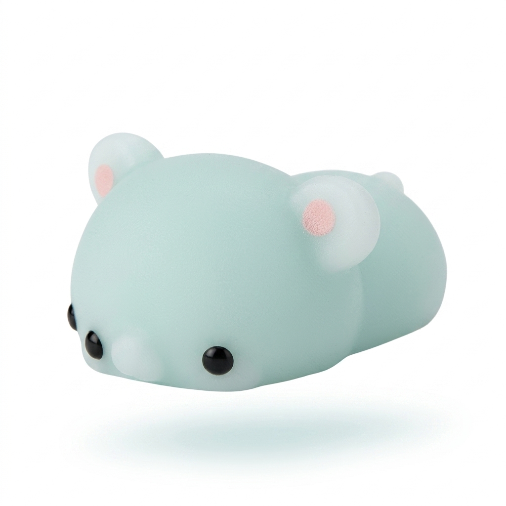 Cute Blue Bear Mochi Squishy Toy | Stress Relief