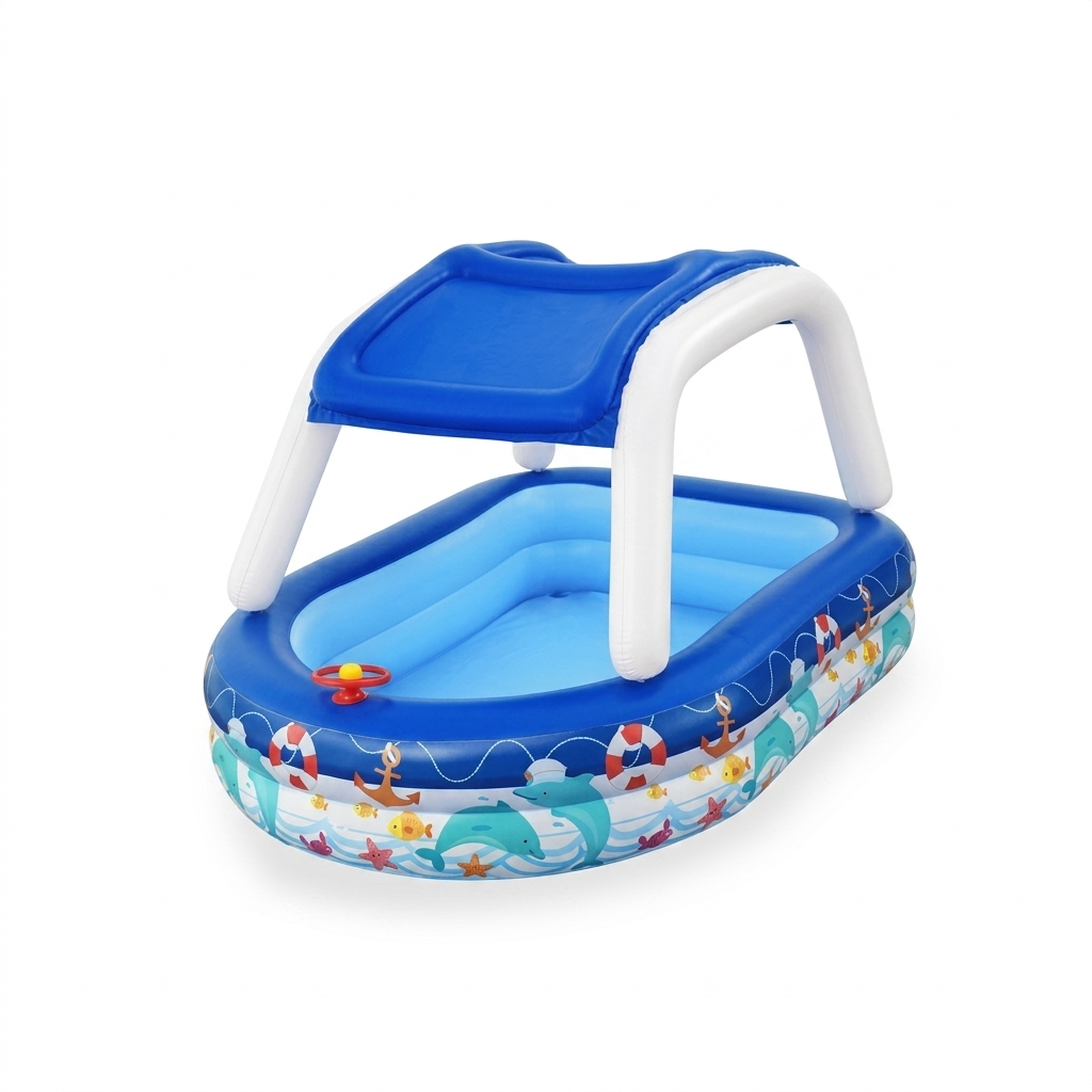 Inflatable Baby Pool with Sunshade