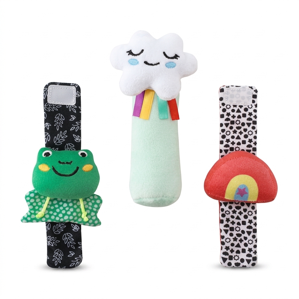 Baby Sensory Wrist & Hand Rattles Set