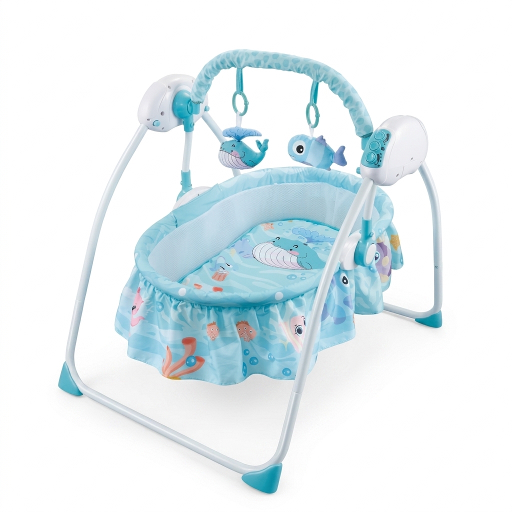 Baby Electric Swing Cradle with Toys
