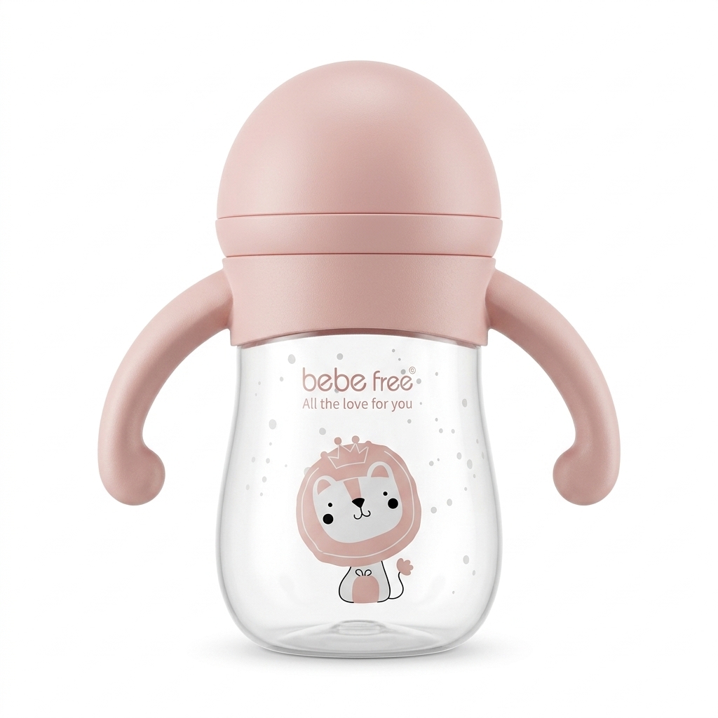 Bebe Free Pink Lion Sippy Cup with Handles