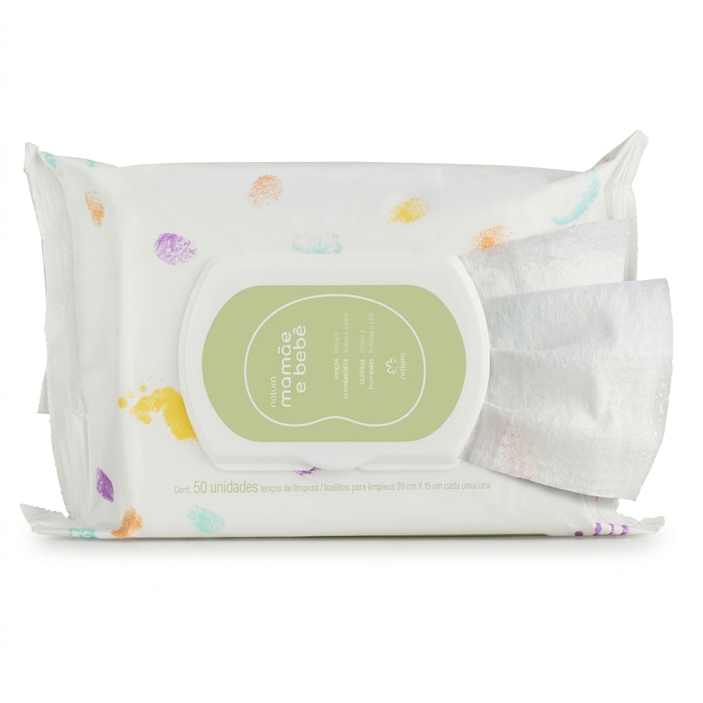 Natura Mamãe e Bebê Wet Wipes 50ct