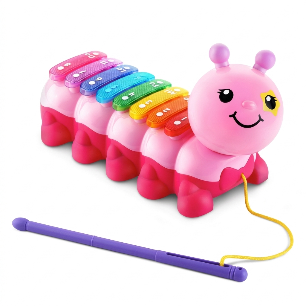 Caterpillar Xylophone Pull Toy for Kids