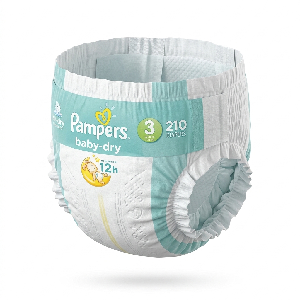 Pampers Baby-Dry Diapers Size 3, 210 Count