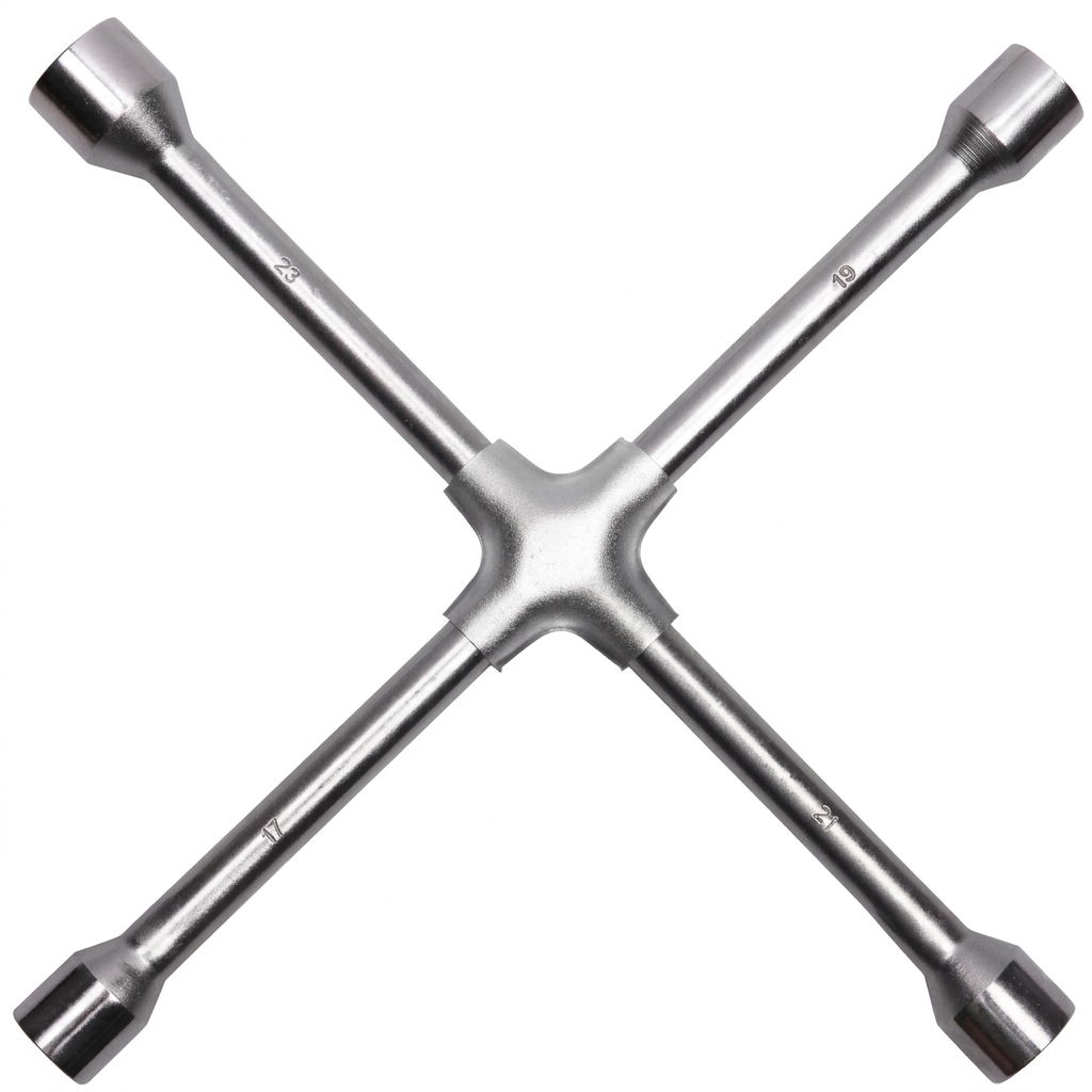 Cross Lug Wrench for Car Tires | 17, 19, 21, 23mm