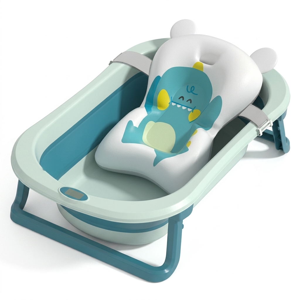 Foldable Baby Bathtub with Anti-Slip Support