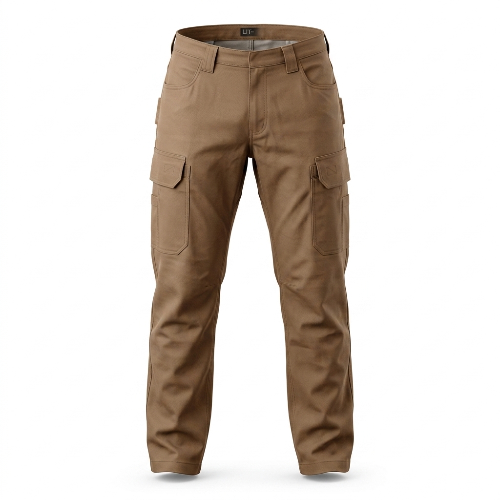 Men's Brown Cargo Pants with Utility Pockets