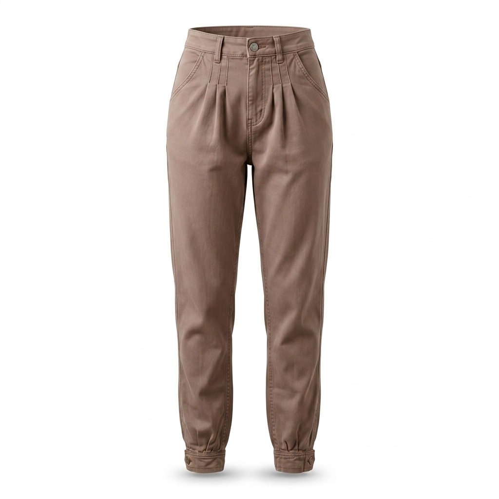 Women's Pleated High-Waist Joggers