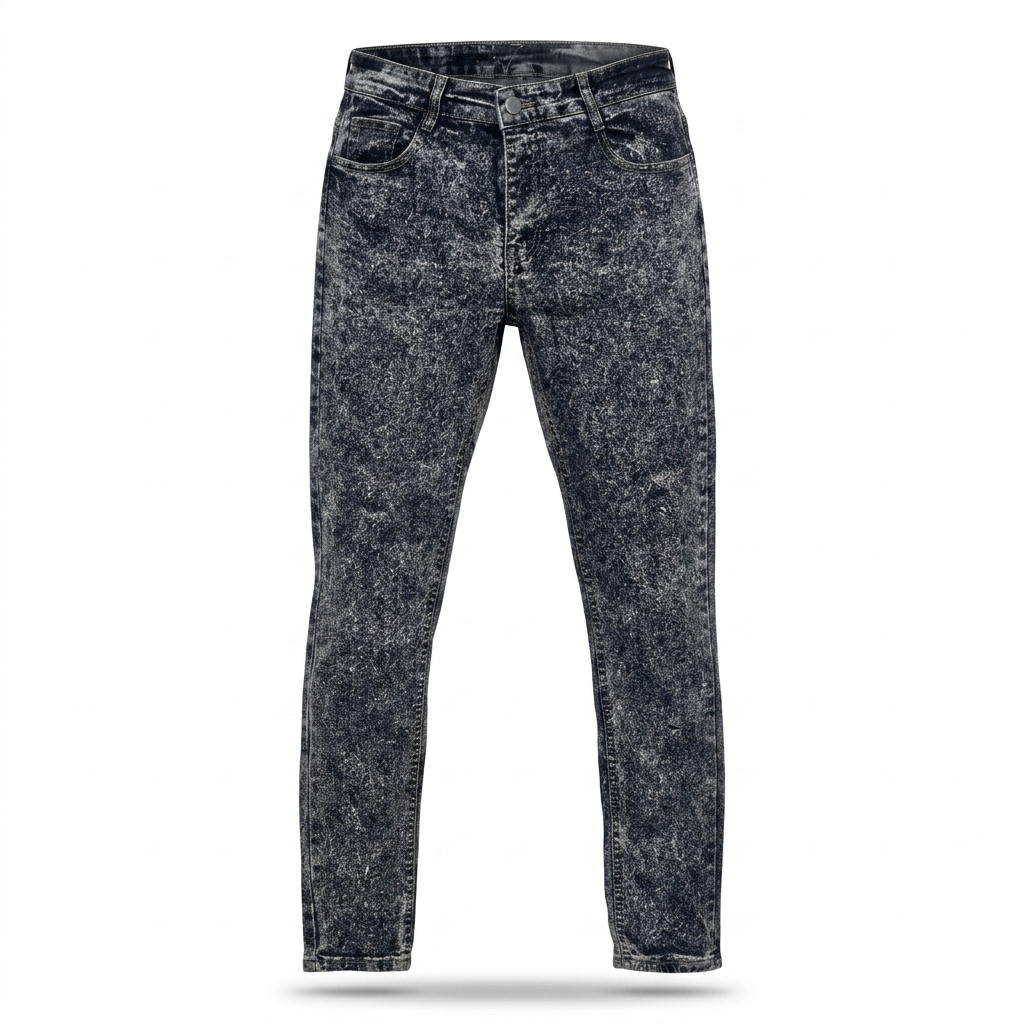 Men's Acid Wash Slim Fit Jeans | Stylish Denim