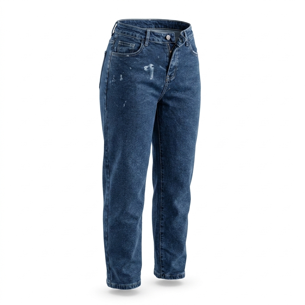 Women's Distressed High-Waist Straight Fit Denim Jeans