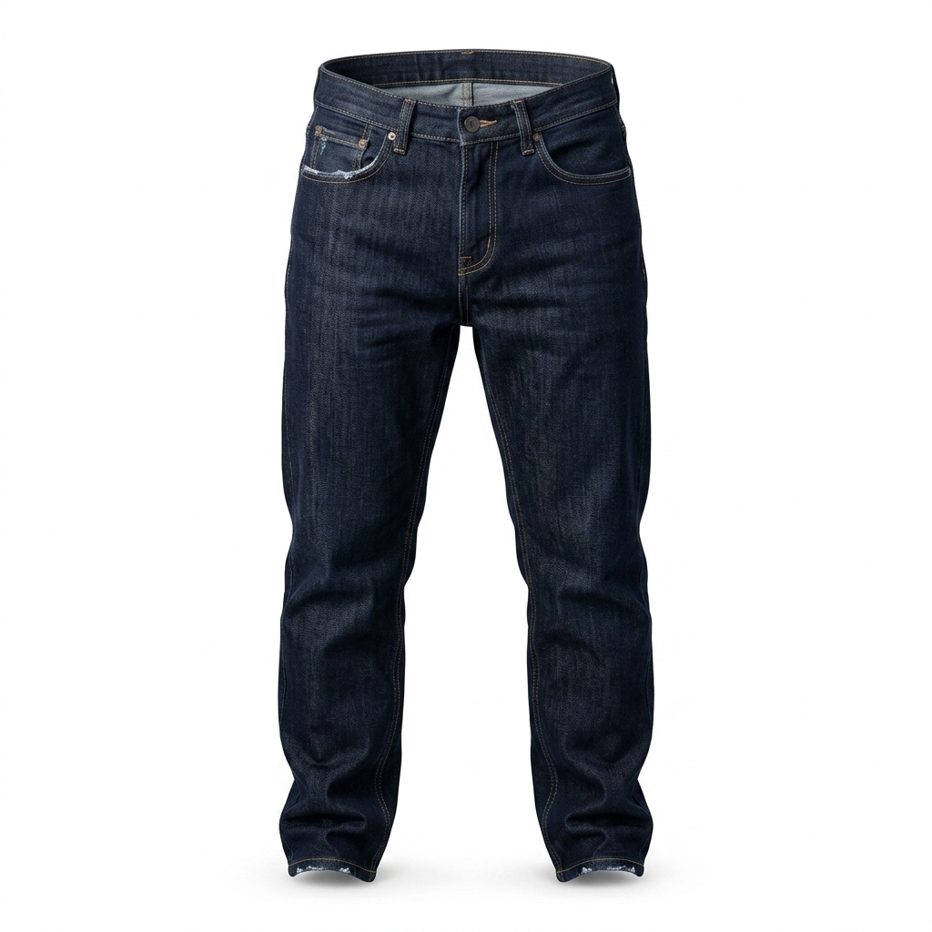 Dark Blue Slim Fit Men's Jeans for Casual Wear