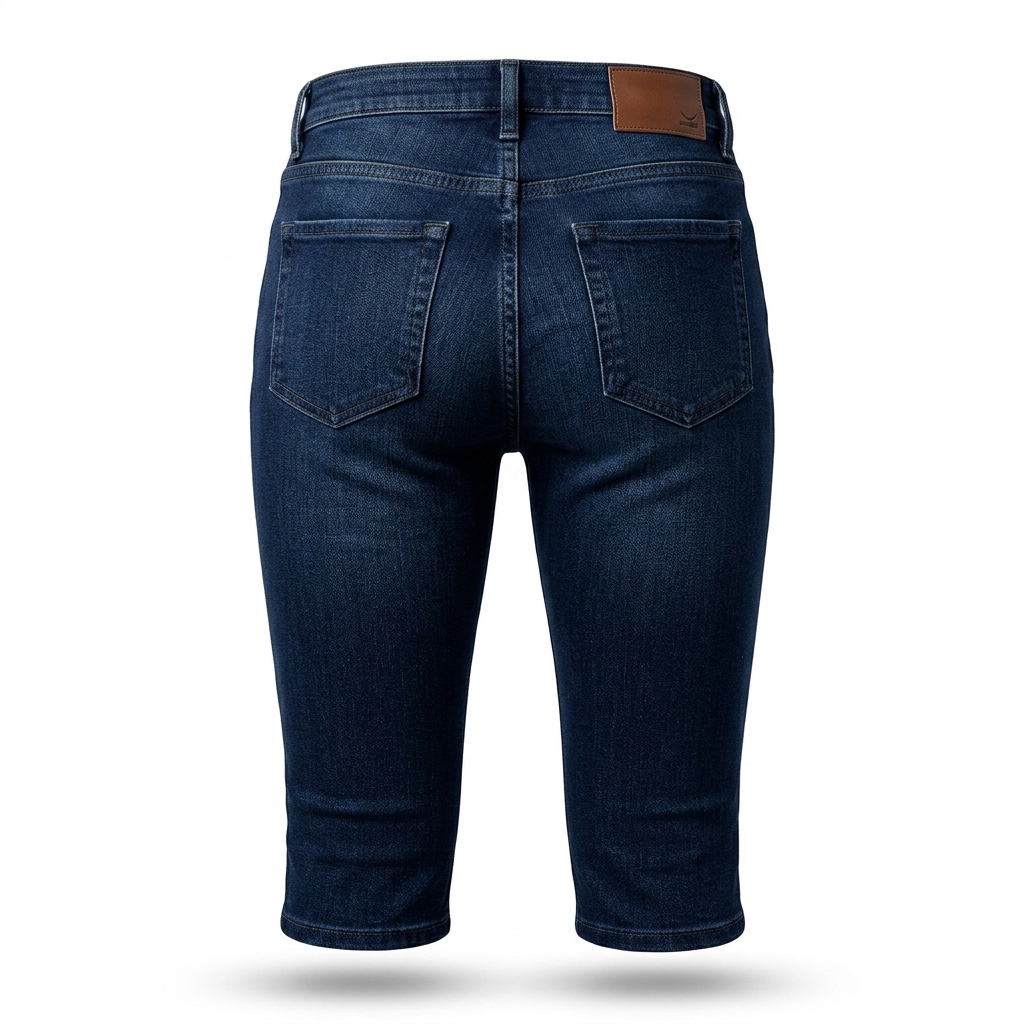 Women's Dark Blue Denim Capris