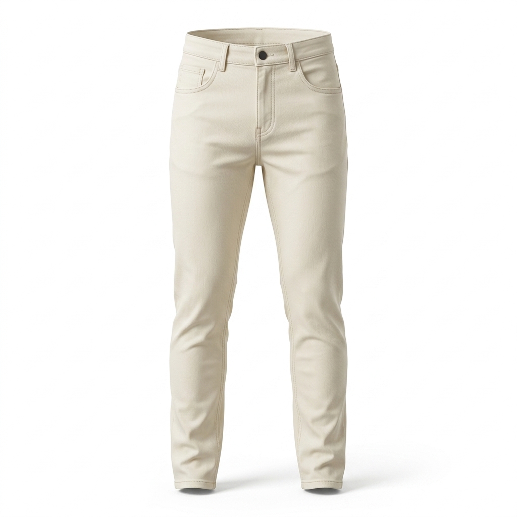 Men's Slim Fit Beige Chinos | Casual Trousers