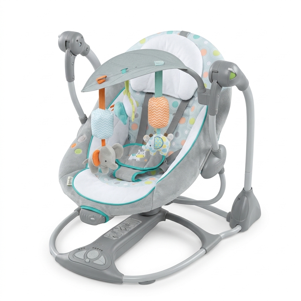 Baby Bouncer Rocker with Canopy and Toys