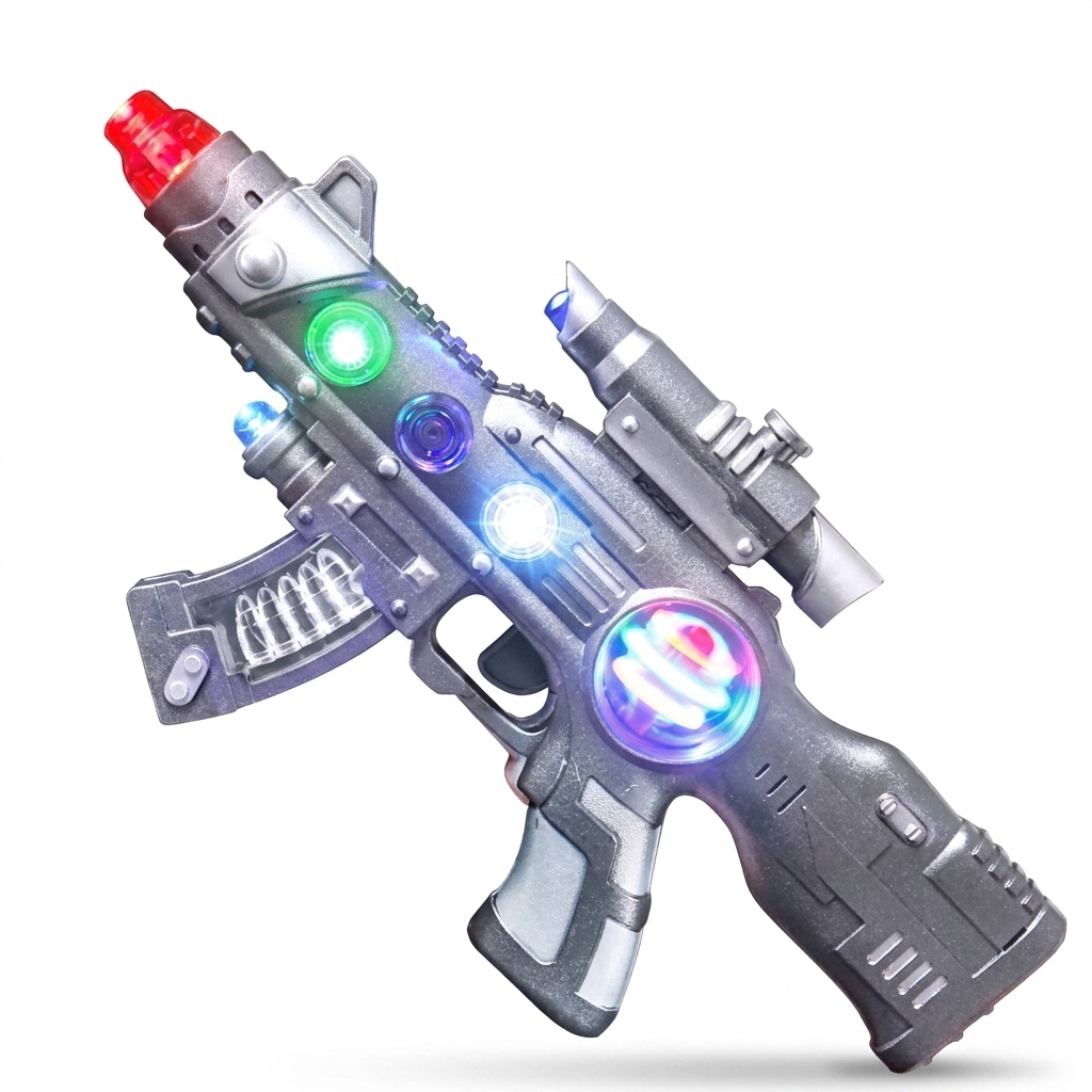 Light-Up Space Blaster Toy Gun with Sound Effects