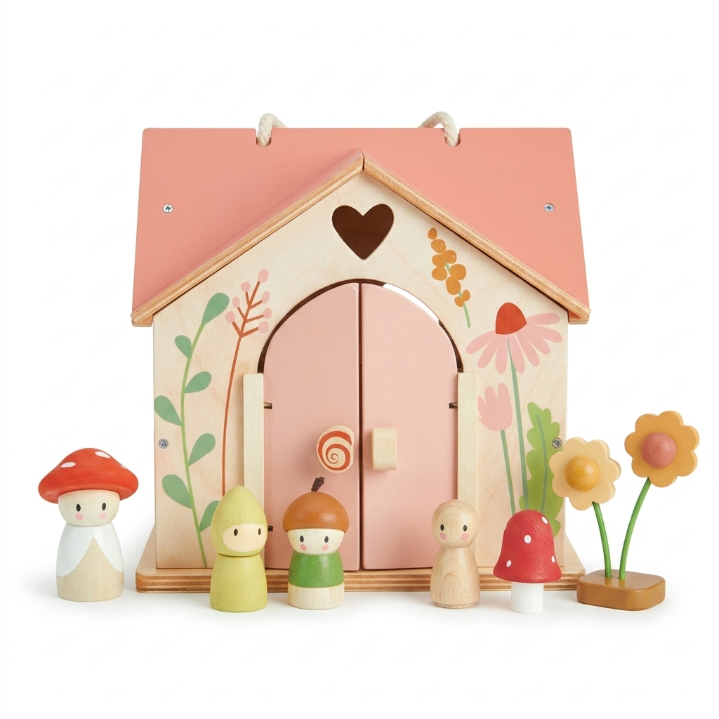 Mushroom Cottage Dollhouse Play Set