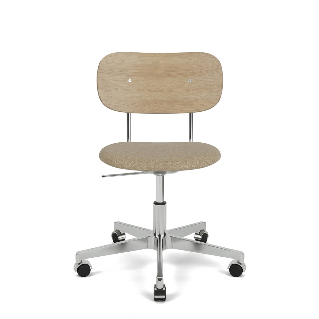 Ergonomic Office Chair with Wheels - Beige