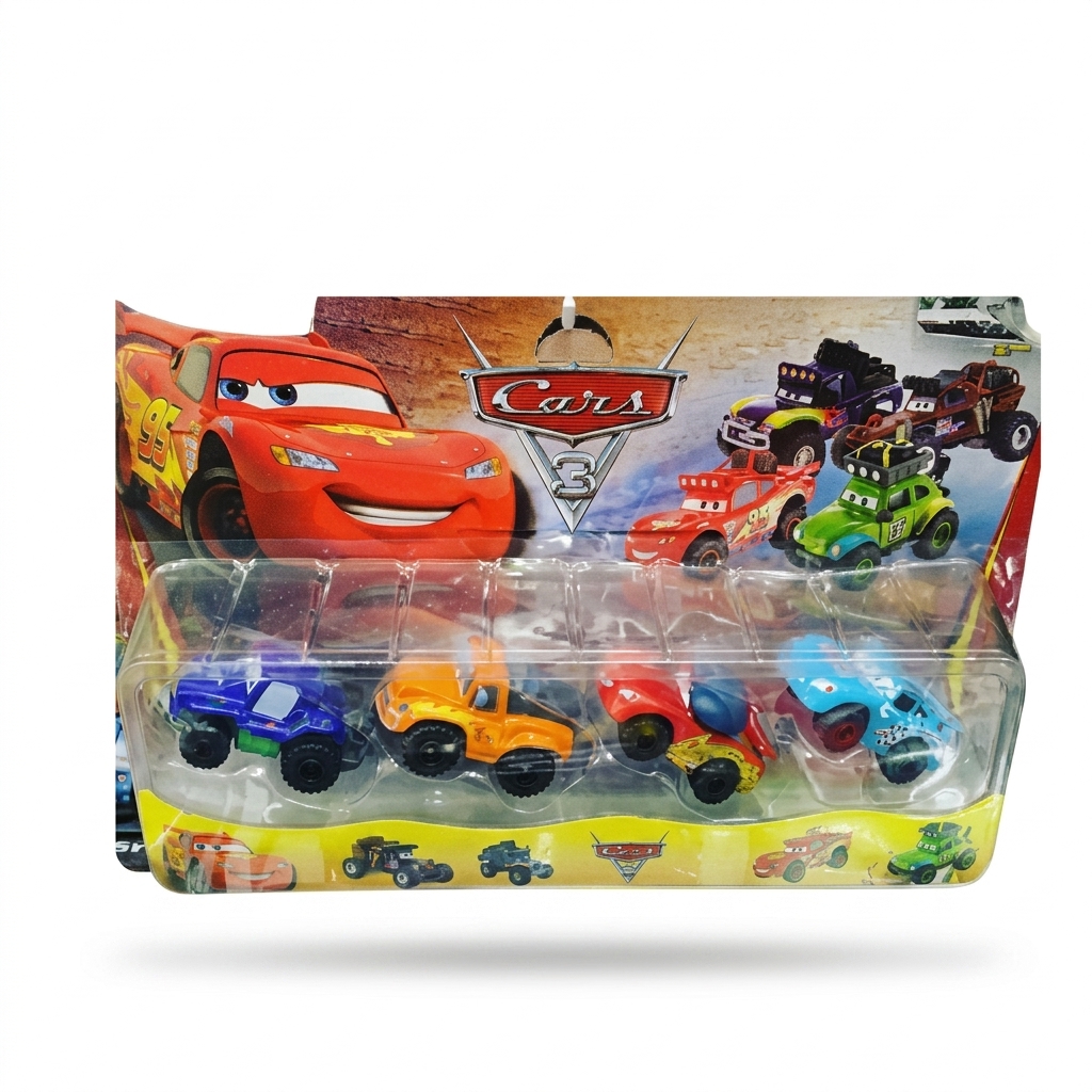 Die-Cast Racing Car Toy Set - 8 Pieces Multicolor