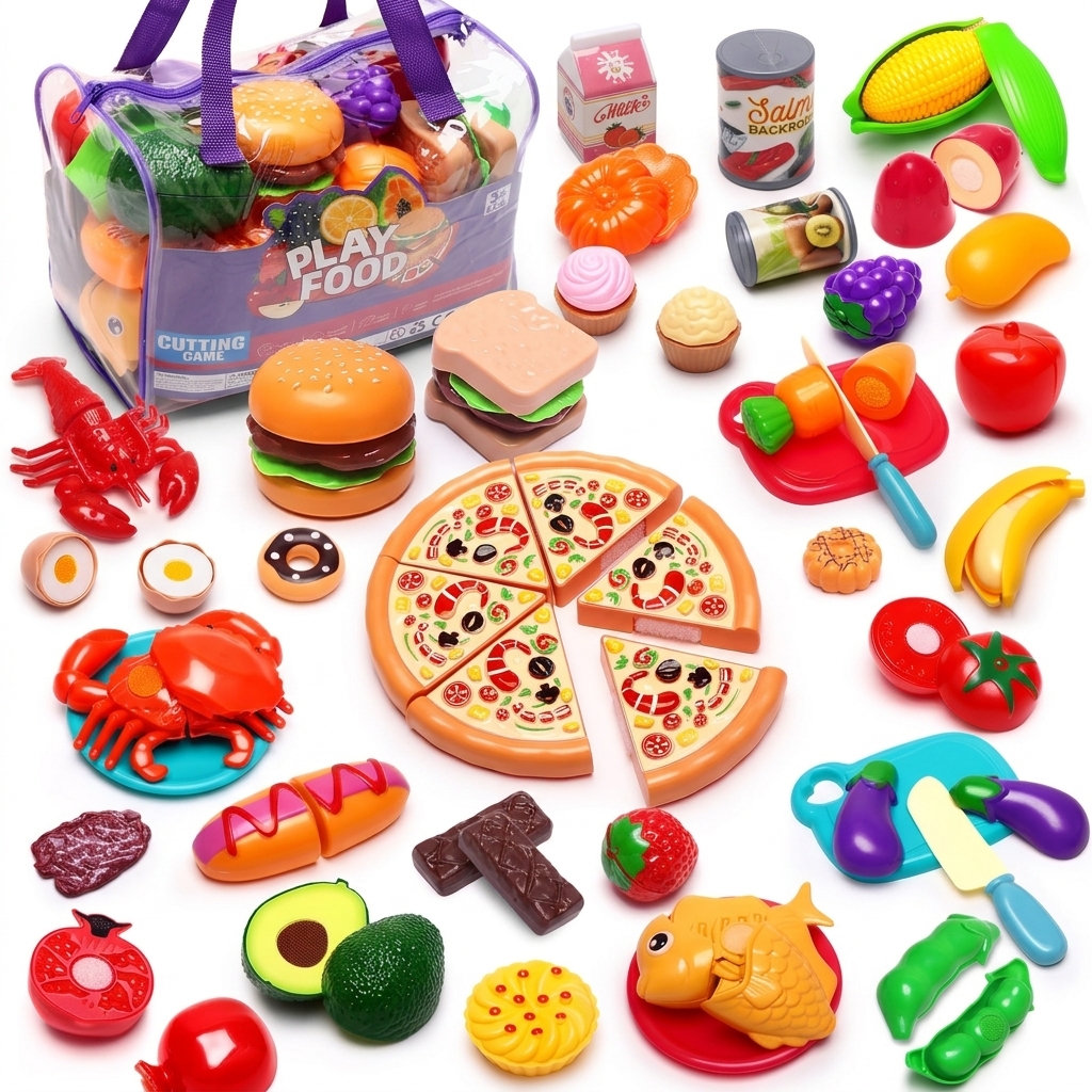 Pretend Play Cutting Fruits and Vegetables Set