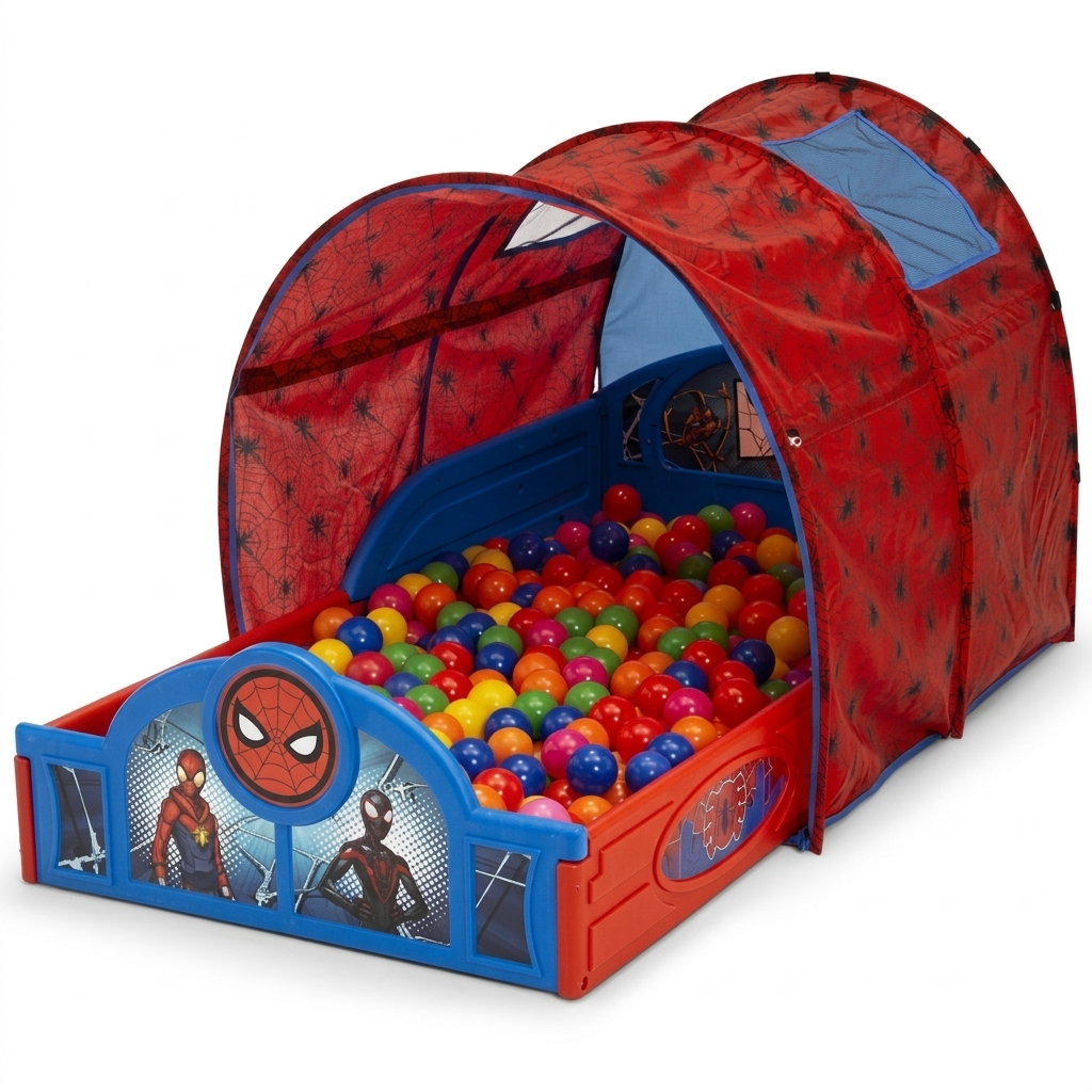 Kids Pop-Up Ball Pit Play Tent with Balls - Red