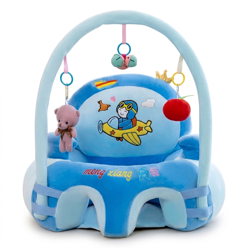 Baby Activity Seat with Hanging Toys - Blue