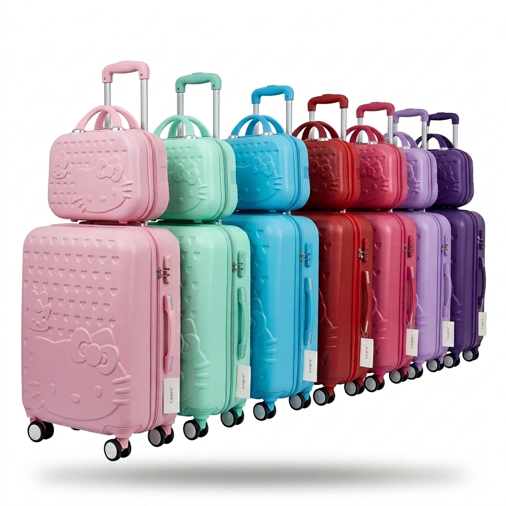 Loopy Hello Kitty Kids' 2-Piece Hardside Luggage Set with Vanity Case