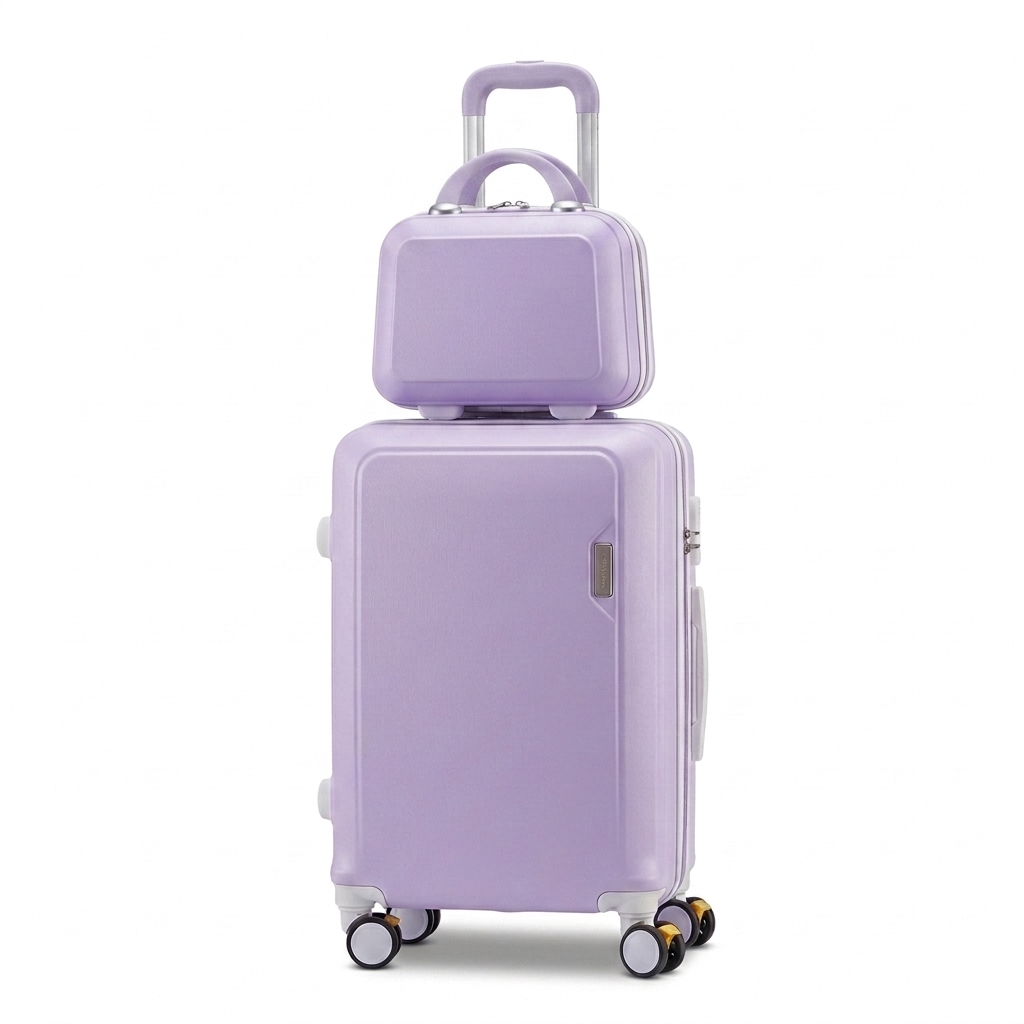 Lavender Hard Shell 2-Piece Luggage Set with Spinner Wheels