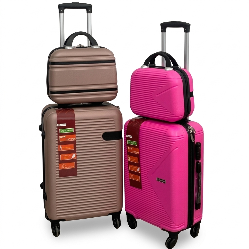 LI STAR PLUS Hard Shell Carry-on Luggage Set with Vanity Case