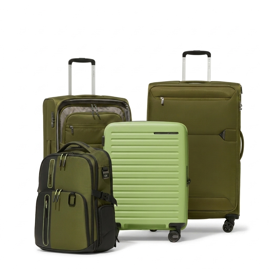 Bonanza 3-Piece Luggage Set - Backpack, Hardside & Softside Trolley Bags
