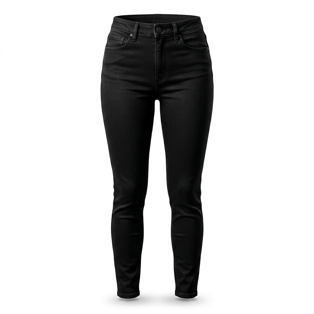 Women's Black High-Waist Skinny Jeans