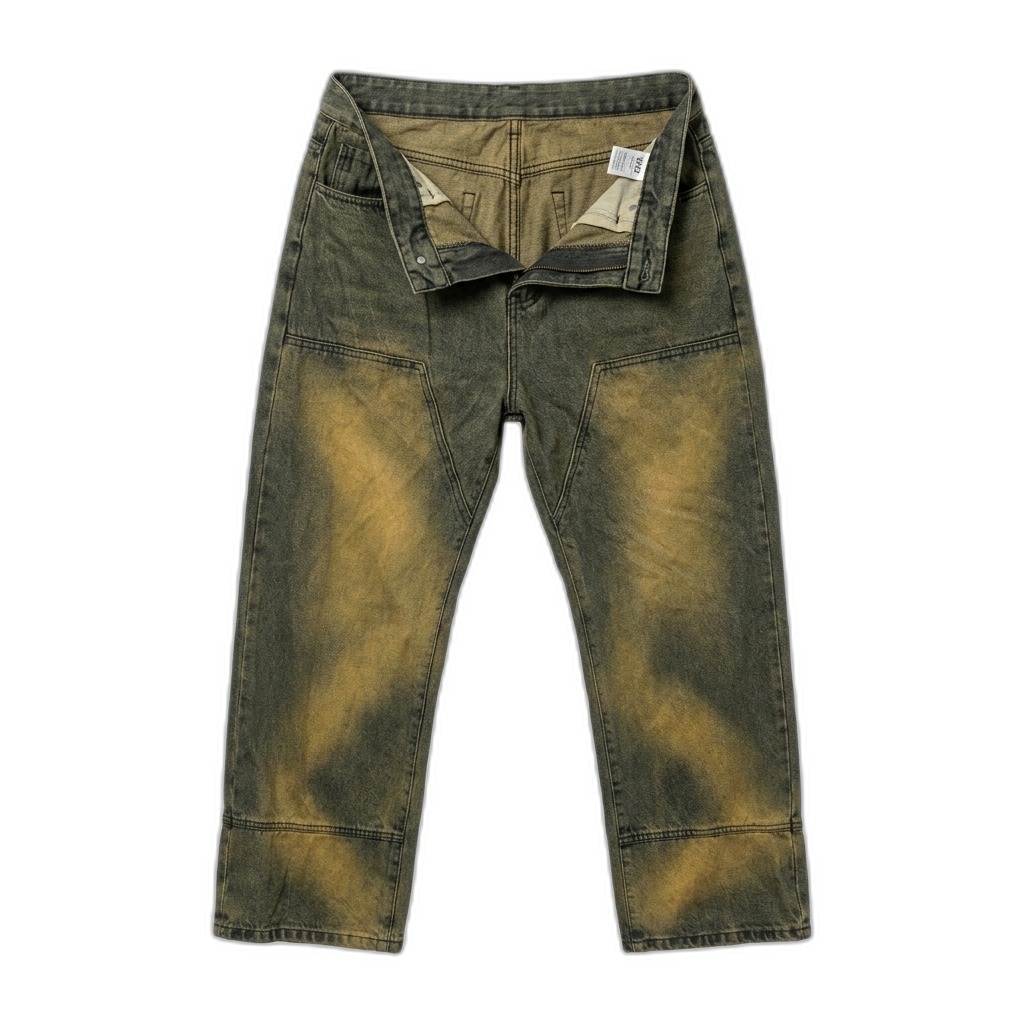 Men's Washed Distressed Denim Jeans