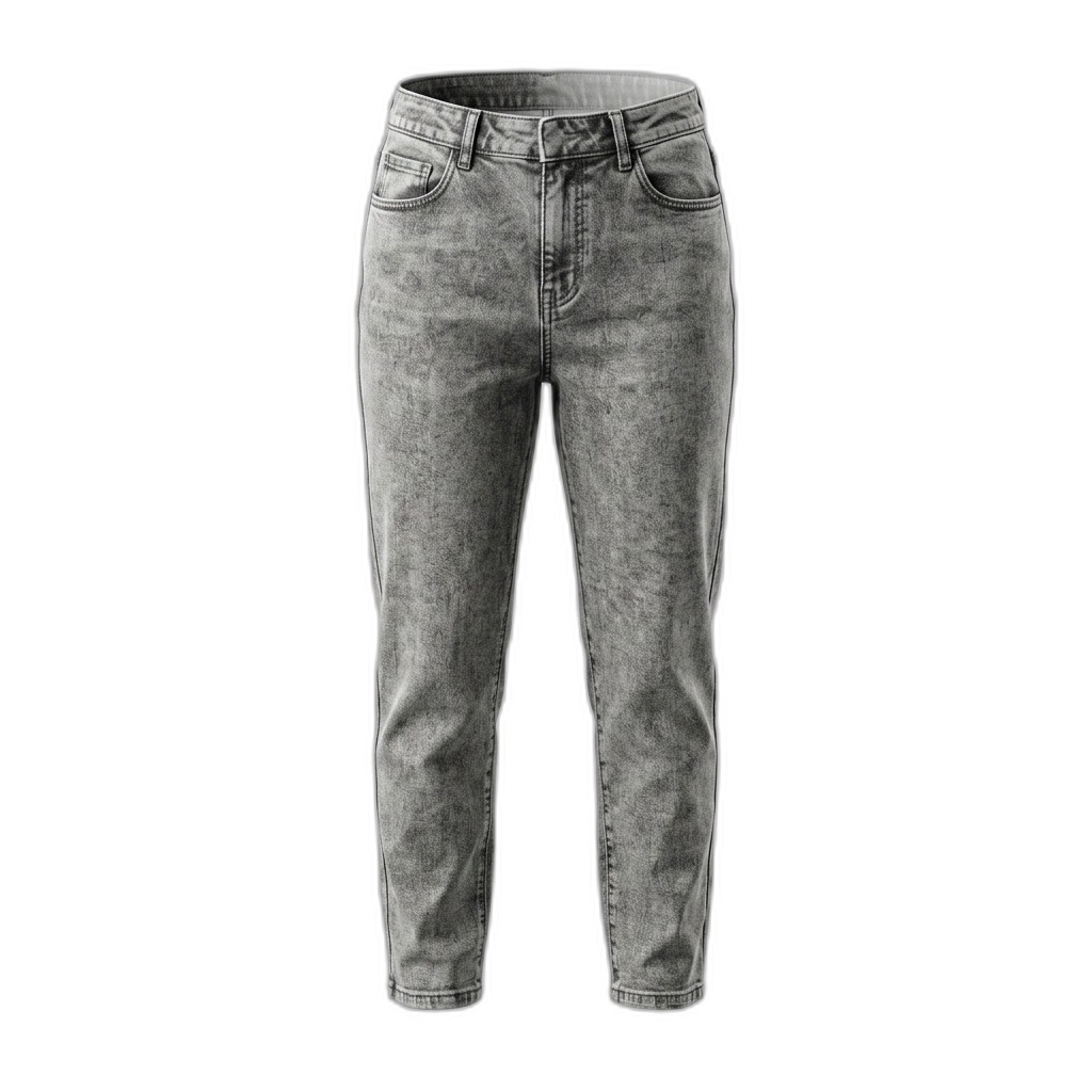 Women's Acid Wash High-Waist Jeans
