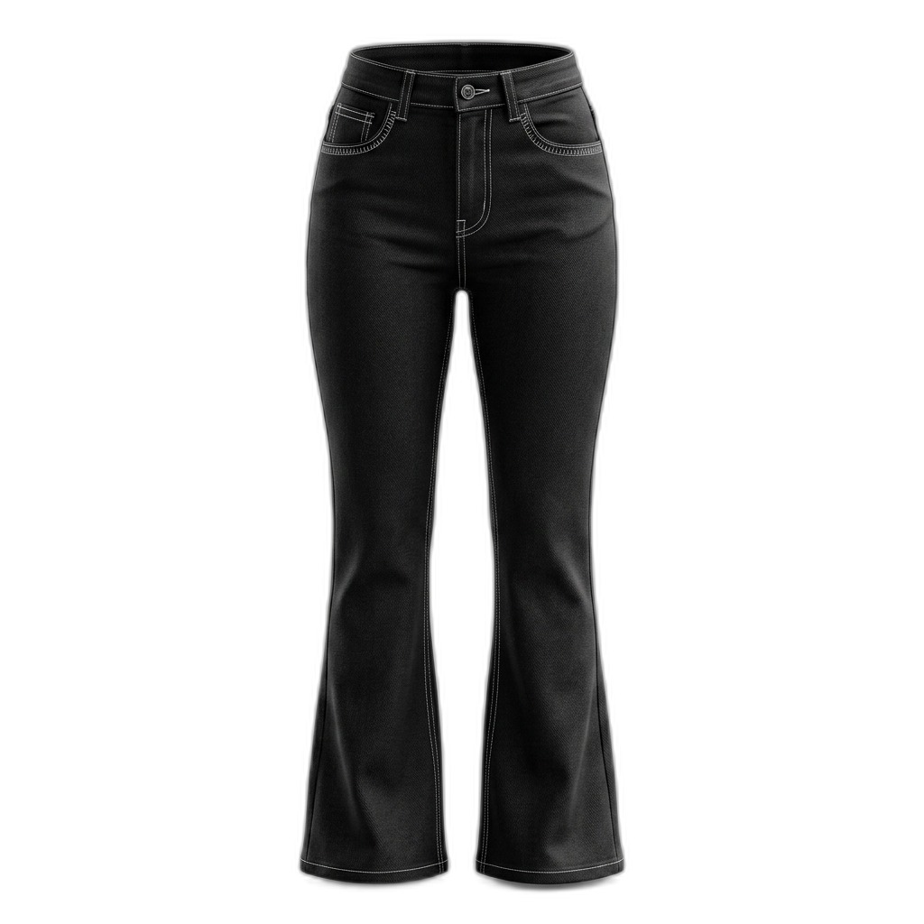 Women's Black Flared Jeans | High-Waist Denim