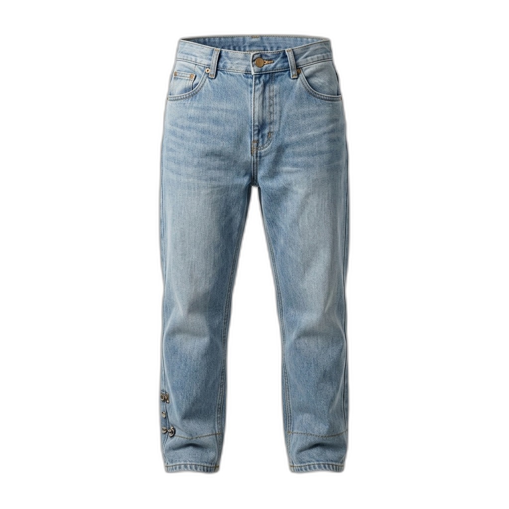 Men's Light Blue Straight Fit Jeans
