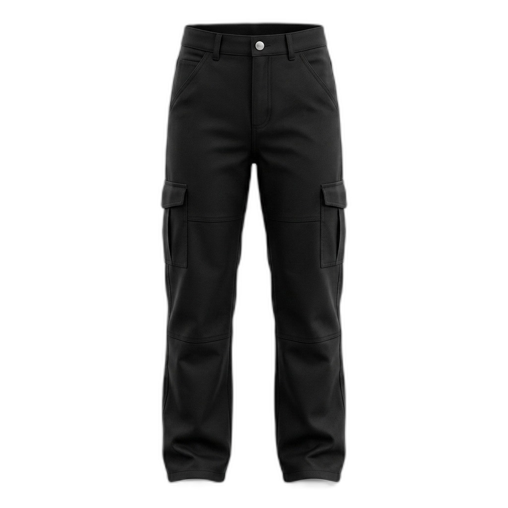 Men's Black Cargo Pants | Durable & Stylish