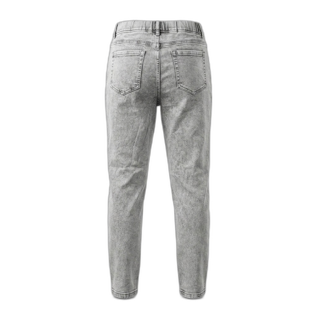 Grey Acid Wash Denim Jeans for Men & Women