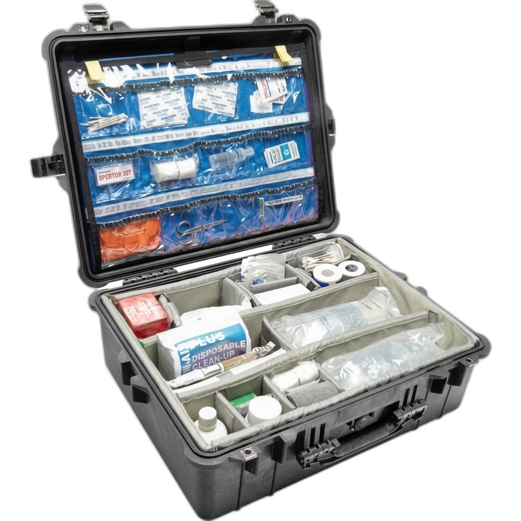 Portable First Aid Medical Organizer Case