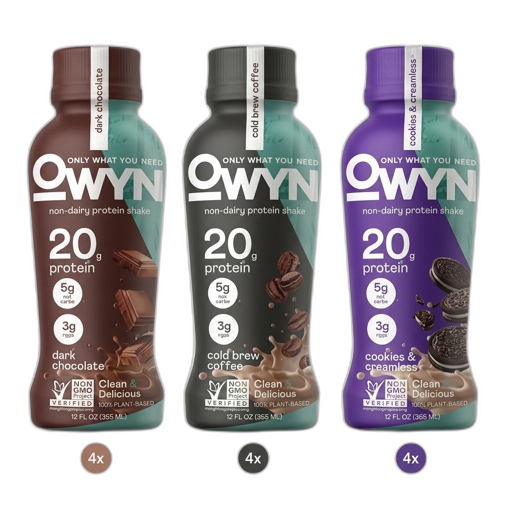 OWYN Non-Dairy Protein Shake 4-Pack - Multiple Flavors