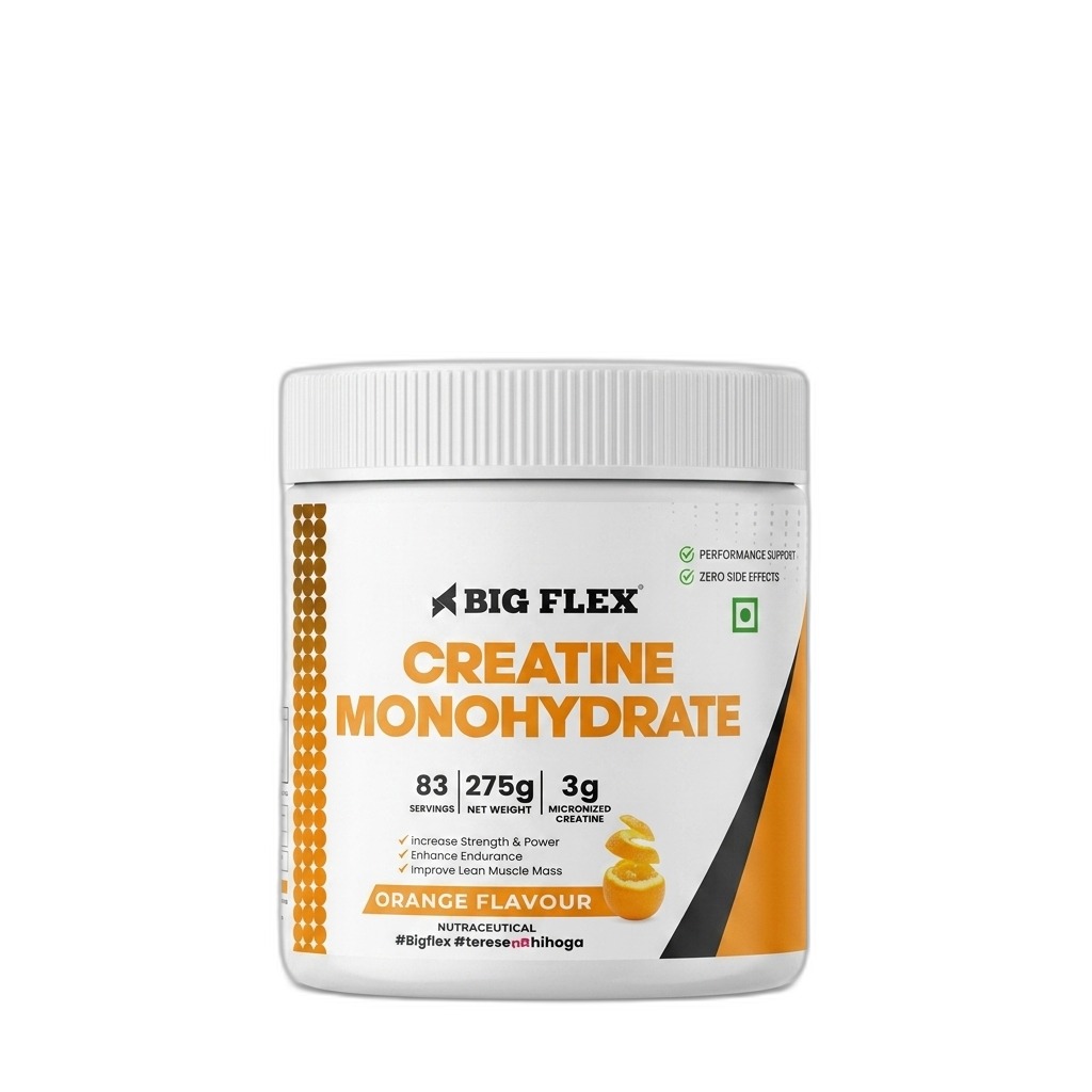 BIG FLEX Creatine Monohydrate Orange Flavour 275g
