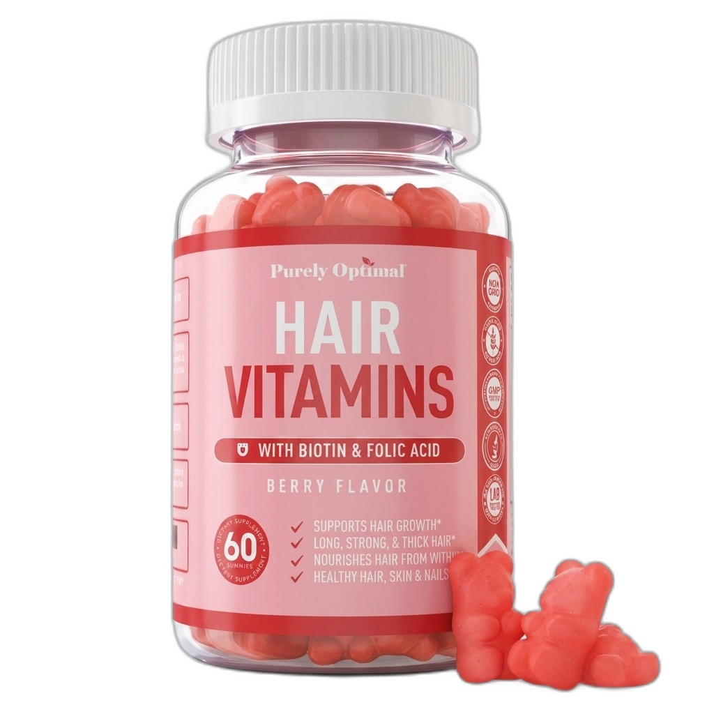 Purely Optimal Hair Vitamins with Biotin & Folic Acid